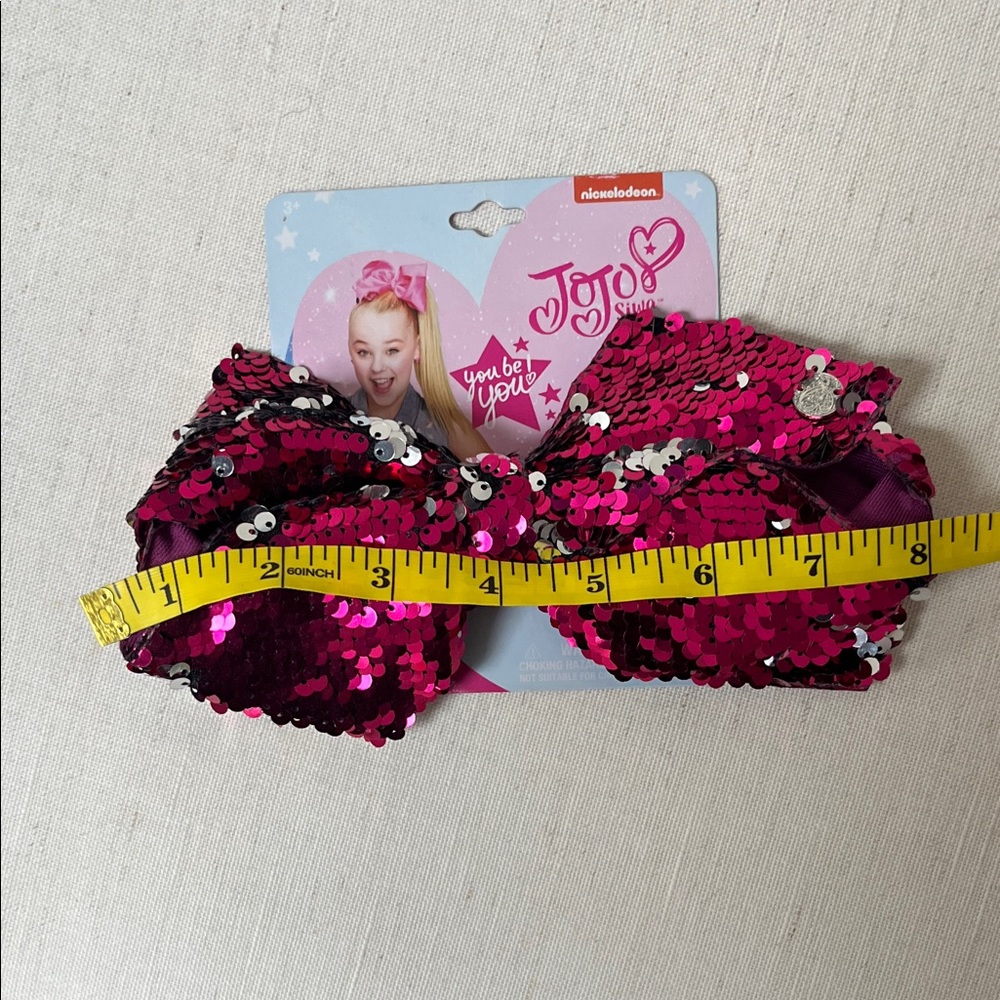 JoJo Siwa Fuchsia Pink Sequin Bow - Picture 3 of 4